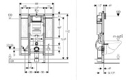Duofix Geberit special pro závěsné WC pro tělesně postižené  111.375.00.5